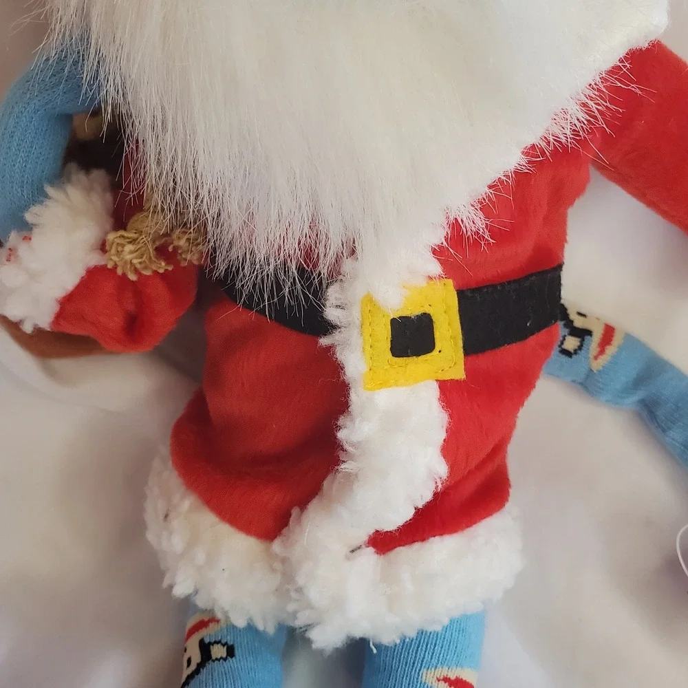 Paul Frank Julius Monkey Santa Claus Plush Blue Sock Monkey Holiday Christmas